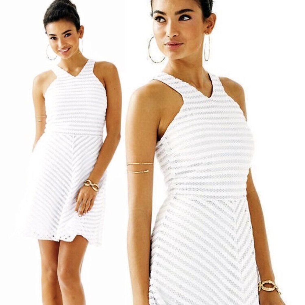 Lilly Pulitzer NWT Crochet Stripe Knit Megyn Dress Size XS